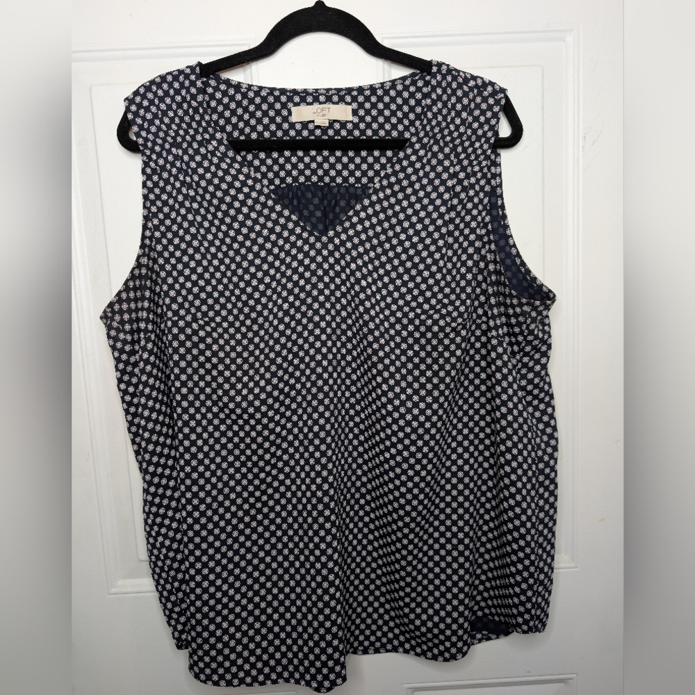 LOFT Blue Blouse Chic Top